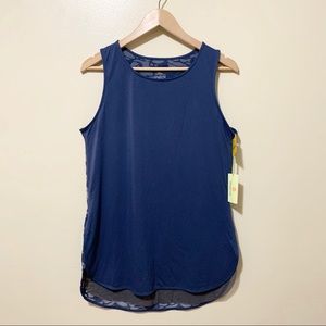 Tangerine Women Tunic Blue Tank Top, size medium